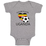 Baby Clothes Future Soccer Player Uganda Future Baby Bodysuits Boy & Girl Cotton