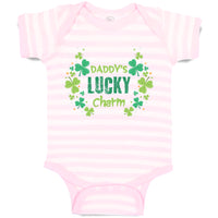 Baby Clothes Daddy's Lucky Charm St Patrick's Clover Dad Father's Day Cotton