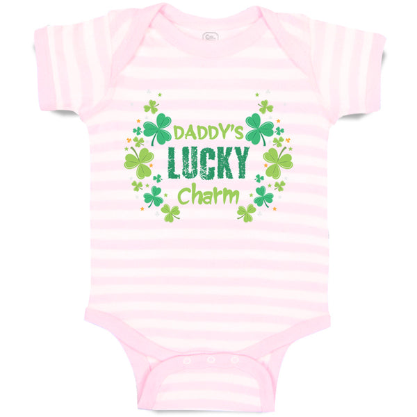 Baby Clothes Daddy's Lucky Charm St Patrick's Clover Dad Father's Day Cotton