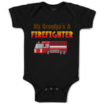 Baby Clothes My Grandpa's A Firefighter Grandpa Grandfather Baby Bodysuits