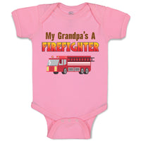 Baby Clothes My Grandpa's A Firefighter Grandpa Grandfather Baby Bodysuits