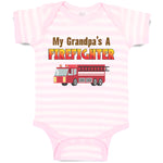 Baby Clothes My Grandpa's A Firefighter Grandpa Grandfather Baby Bodysuits