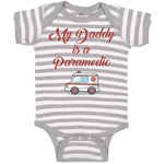 Baby Clothes My Daddy Is A Paramedic Emt Dad Father's Day Baby Bodysuits Cotton