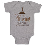 Baby Clothes I Mustache You A Question Be Godparent Baby Announcement A Cotton