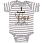 Baby Clothes I Mustache You A Question Be Godparent Baby Announcement A Cotton