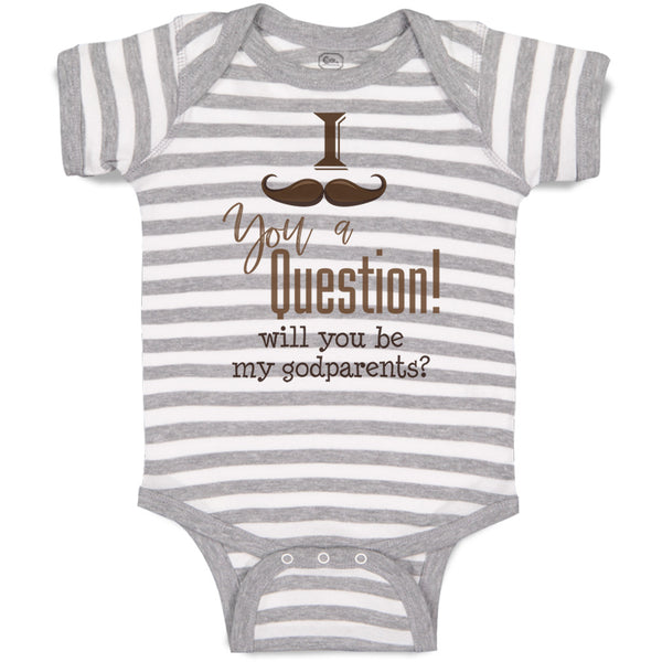 Baby Clothes I Mustache You A Question Be Godparent Baby Announcement A Cotton