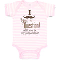 Baby Clothes I Mustache You A Question Be Godparent Baby Announcement A Cotton