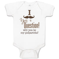 Baby Clothes I Mustache You A Question Be Godparent Baby Announcement A Cotton