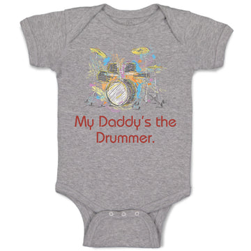 Baby Clothes My Daddy's The Drummer Dad Father's Day Baby Bodysuits Cotton