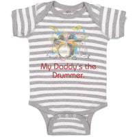 Baby Clothes My Daddy's The Drummer Dad Father's Day Baby Bodysuits Cotton