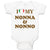 Baby Clothes I Heart My Nonna and Nonno Grandparents Baby Bodysuits Cotton