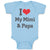 Baby Clothes I Heart My Mimi & Papa Grandparents Baby Bodysuits Cotton