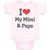 Baby Clothes I Heart My Mimi & Papa Grandparents Baby Bodysuits Cotton