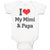 Baby Clothes I Heart My Mimi & Papa Grandparents Baby Bodysuits Cotton