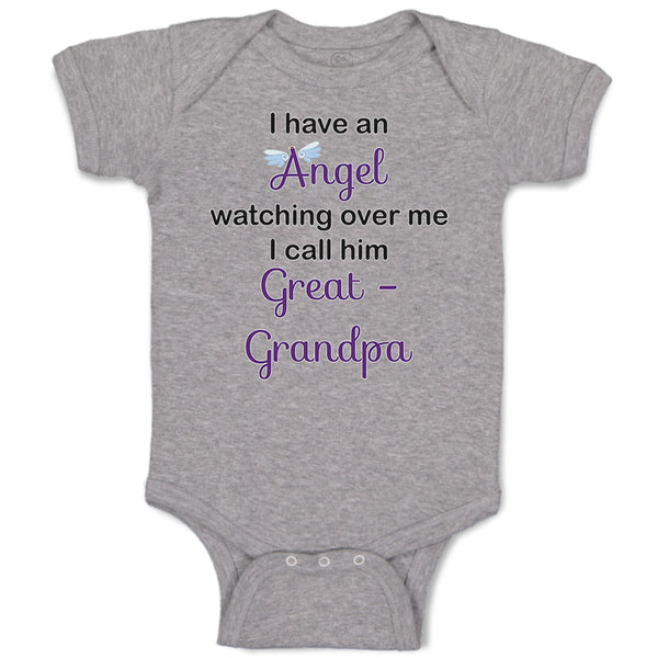 Baby Clothes I Have An Angel Watching over Me. I Call Him Great Grandpa Cotton