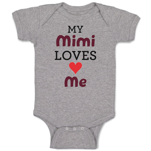 Baby Clothes My Mimi Loves Me Grandma Grandmother Baby Bodysuits Cotton