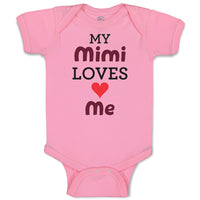 Baby Clothes My Mimi Loves Me Grandma Grandmother Baby Bodysuits Cotton