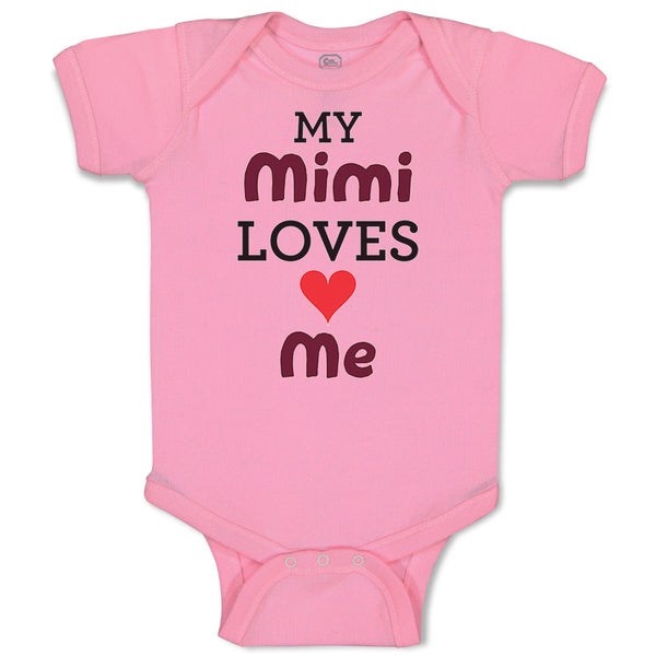 Baby Clothes My Mimi Loves Me Grandma Grandmother Baby Bodysuits Cotton