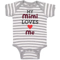 Baby Clothes My Mimi Loves Me Grandma Grandmother Baby Bodysuits Cotton