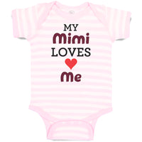 Baby Clothes My Mimi Loves Me Grandma Grandmother Baby Bodysuits Cotton