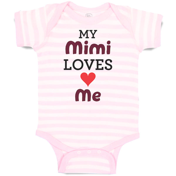 Baby Clothes My Mimi Loves Me Grandma Grandmother Baby Bodysuits Cotton