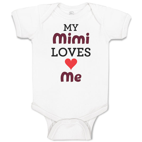 Baby Clothes My Mimi Loves Me Grandma Grandmother Baby Bodysuits Cotton