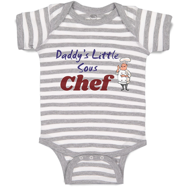 Baby Clothes Daddy's Little Sous Chef Cooking Dad Father's Day Baby Bodysuits