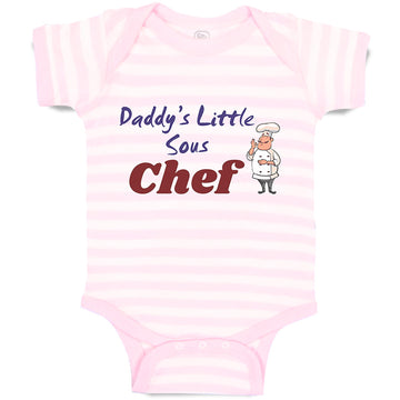 Baby Clothes Daddy's Little Sous Chef Cooking Dad Father's Day Baby Bodysuits