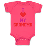 Baby Clothes I Heart My Grandma Love Grandmother Grandma Baby Bodysuits Cotton