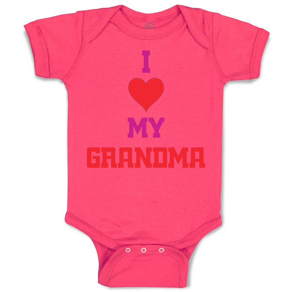 Baby Clothes I Heart My Grandma Love Grandmother Grandma Baby Bodysuits Cotton