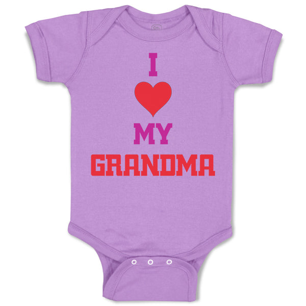 Baby Clothes I Heart My Grandma Love Grandmother Grandma Baby Bodysuits Cotton