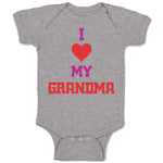 Baby Clothes I Heart My Grandma Love Grandmother Grandma Baby Bodysuits Cotton