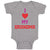 Baby Clothes I Heart My Grandma Love Grandmother Grandma Baby Bodysuits Cotton