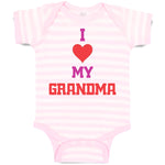 Baby Clothes I Heart My Grandma Love Grandmother Grandma Baby Bodysuits Cotton