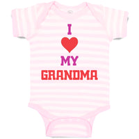 Baby Clothes I Heart My Grandma Love Grandmother Grandma Baby Bodysuits Cotton