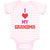 Baby Clothes I Heart My Grandma Love Grandmother Grandma Baby Bodysuits Cotton