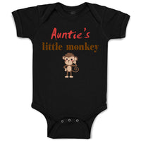 Baby Clothes Auntie's Little Monkey Aunt Funny Baby Bodysuits Boy & Girl Cotton