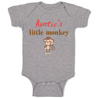 Baby Clothes Auntie's Little Monkey Aunt Funny Baby Bodysuits Boy & Girl Cotton