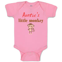 Baby Clothes Auntie's Little Monkey Aunt Funny Baby Bodysuits Boy & Girl Cotton