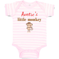 Baby Clothes Auntie's Little Monkey Aunt Funny Baby Bodysuits Boy & Girl Cotton