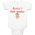 Baby Clothes Auntie's Little Monkey Aunt Funny Baby Bodysuits Boy & Girl Cotton