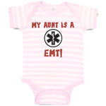 Baby Clothes My Aunt Is A Emt! Paramedic Baby Bodysuits Boy & Girl Cotton