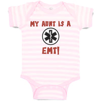 Baby Clothes My Aunt Is A Emt! Paramedic Baby Bodysuits Boy & Girl Cotton