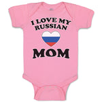 Baby Clothes I Love My Russian Mom Mothers Baby Bodysuits Boy & Girl Cotton