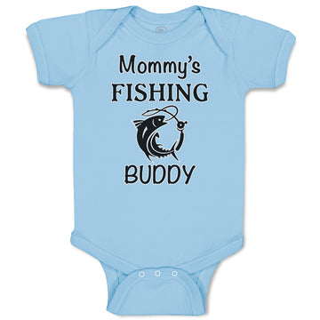 Baby Clothes Mommy's Fishing Buddy Mom Mothers Baby Bodysuits Boy & Girl Cotton