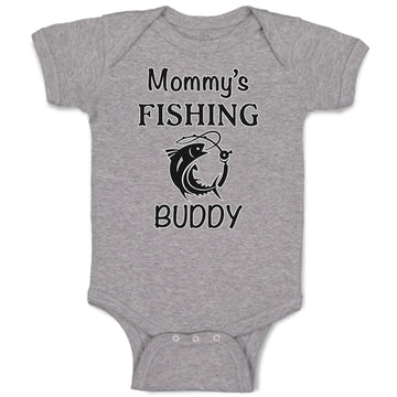 Baby Clothes Mommy's Fishing Buddy Mom Mothers Baby Bodysuits Boy & Girl Cotton