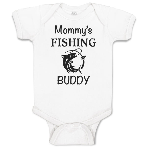 Baby Clothes Mommy's Fishing Buddy Mom Mothers Baby Bodysuits Boy & Girl Cotton
