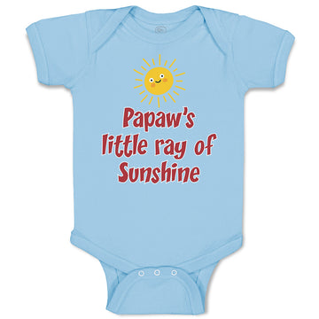 Baby Clothes Papaw's Little Ray of Sunshine Grandpa Grandfather Grandfather Dad