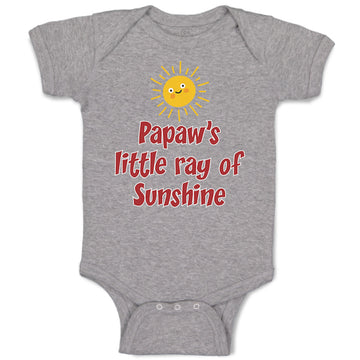 Baby Clothes Papaw's Little Ray of Sunshine Grandpa Grandfather Grandfather Dad