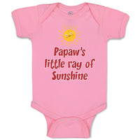 Baby Clothes Papaw's Little Ray of Sunshine Grandpa Grandfather Grandfather Dad